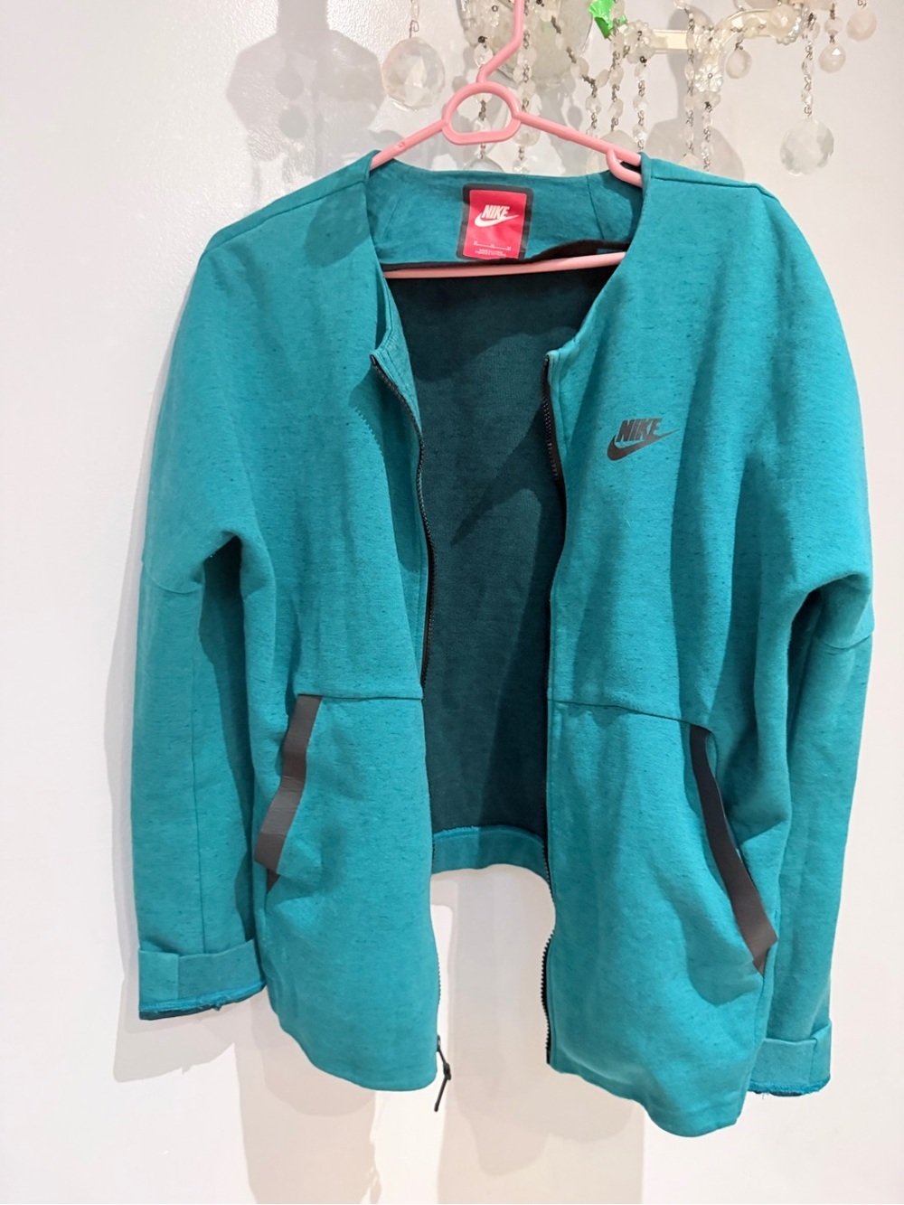 Nike Teal Hoodie with Dark Trim